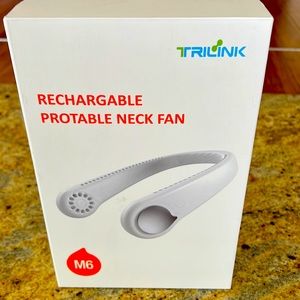 Rechargeable portable neck fan